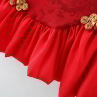 Baby Girl Elegant Traditional Style Red Party Dress (6 months to 3 years)_img_6