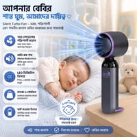Kids Portable Folding Mini Handheld Rechargeable Trending Turbo Fan With LED Display & Long Battery Life_img_0