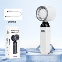 Kids Portable Folding Mini Handheld Rechargeable Trending Turbo Fan With LED Display & Long Battery Life_img_7