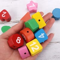 Kids Wooden Educational Clock Toy with Number Shapes - Learning Time, Shapes & Colors Montessori Toy_img_5