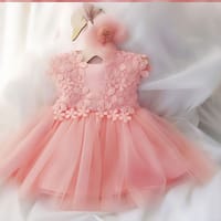 Baby Girls Soft Tulle Princess Floral Party Dress (3 to 36 months)_img_0