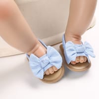 Baby Girls Bow Sandals – Soft Sole Elastic Strap Toddler Summer Sandal (3 to 15 months)_img_7