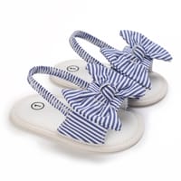 Baby Girls Bow Sandals – Soft Sole Elastic Strap Toddler Summer Sandal (3 to 15 months)_img_5