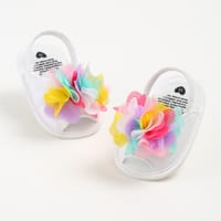 Baby Girls Fabric Non-Slip First Walkers Flat Sole Sunflower Sandals (0-15 months)_img_7