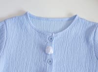 Kids Girls Boutique Textured Elegant Summer Top & Tiered Skirt Set (1 to 6 years)_img_2