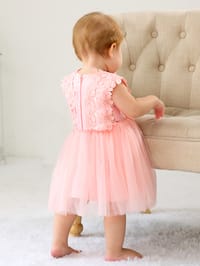 Baby Girls Soft Tulle Princess Floral Party Dress (3 to 36 months)_img_2