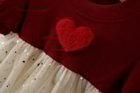 Baby Girl Flying Sleeves Red Heart Tulle Summer Princess Dress (6 months to 3 years)_img_2