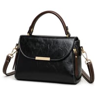 Vintage Textured Leather Crossbody Satchel for Women._img_2