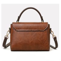 Vintage Textured Leather Crossbody Satchel for Women._img_4