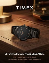 TIMEX Black Dial Stainless Steel Analog Watch_img_7