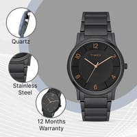 TIMEX Black Dial Stainless Steel Analog Watch_img_6