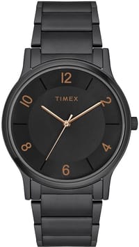 TIMEX Black Dial Stainless Steel Analog Watch_img_1