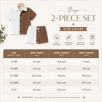 Kids Half White & Brown Ribbed Shirt & Shorts Set | Stylish Baby Boy Outfit (6 Months–3 Years)_img_7
