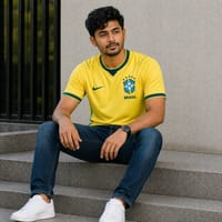 Men's Brazil Football World Cup 2026 Dri-FIT Home Jersey – Breathable Premium Yellow Brasil Football Official Jersey_img_3