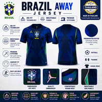 Men's Brazil Football World Cup 2026 Dri-FIT Away Jersey – Breathable Premium Blue Brasil Football Official Jersey_img_4