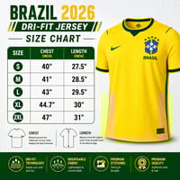 Men's Brazil Football World Cup 2026 Dri-FIT Home Jersey – Breathable Premium Yellow Brasil Football Official Jersey_img_12