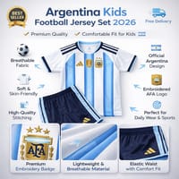 Kids Boy Premium Argentina Football World Cup 2026 Jersey Set (1 to 6 years)_img_6
