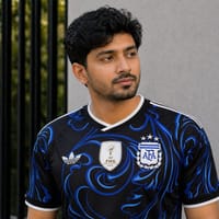 Men's Argentina Football World Cup 2026 CLIMACOOL Away Jersey – Breathable Premium Argentina Black Blue Football Official Jersey_img_0