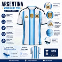 Men's Argentina Football World Cup 2026 CLIMACOOL Home Jersey – Breathable Premium Argentina Football Official Jersey_img_4