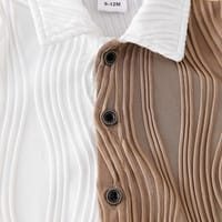 Kids Half White & Brown Ribbed Shirt & Shorts Set | Stylish Baby Boy Outfit (6 Months–3 Years)_img_4