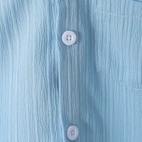 Boys Summer Cotton Blue Shirt & Shorts Set (3 to 8 Years) – Lightweight Textured Kids 2PCS Outfit_img_5