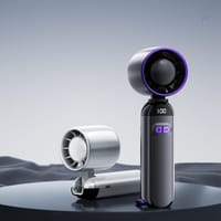 Portable Folding Turbo Fan 100-Speed Mini Handheld Rechargeable Trending Fan with LED Display & Long Battery Life_img_11