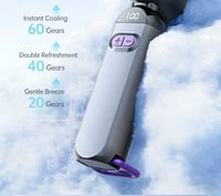 Portable Folding Turbo Fan 100-Speed Mini Handheld Rechargeable Trending Fan with LED Display & Long Battery Life_img_10