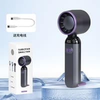 Portable Folding Turbo Fan 100-Speed Mini Handheld Rechargeable Trending Fan with LED Display & Long Battery Life_img_12