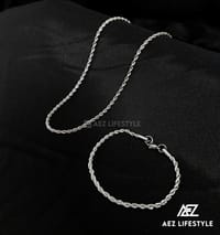 3mm Twist Rope Combo Chain + Bracelet (Silver Edition)_img_0