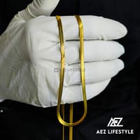 Premium Golden Flat Snake Neck Chain Unisex Chain_img_0