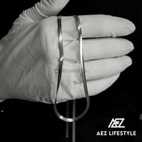 Premium Silver Color Flat Snake Neck Chain_img_0