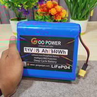 24V 15000mAh LiFePO4 Battery Pack with 8S 30A BMS | IFR32140 Grade-A Cells | High-Power 24V Pack_img_1