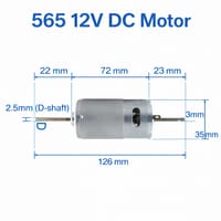 RS565 12V DC Motor D Shaft High Speed Fan Motor_img_1