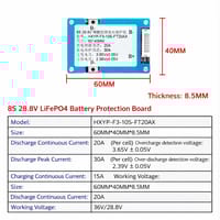 8S 24V LiFePO4 BMS 20A Battery Protection Board HXYP-F3-10S-FT20AX_img_0