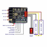 Mini Router UPS Board 42W V4.2 with Box 4 Fixed Output Ports Built In 7.5A BMS No Extra BMS Required_img_1