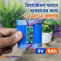 6V 6Ah LiFePO4 Battery Pack 32700 Cells 2S with 10A BMS for Rechargeable Fan_img_0