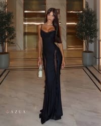 The Black Lace Panel Maxi Dress_img_0