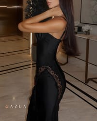 The Black Lace Panel Maxi Dress_img_2