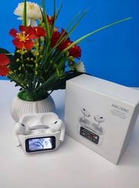 Airpods A9 Pro Earbuds TWS In-Ear Earbuds ANC/ENC Wireless Earphones LED Touch Screen Display Noise Cancelling LED Alarm Clock_img_1