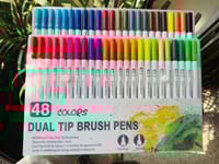 48 Dual Tip Brush Pen + One Book (Combo)_img_1