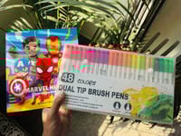 48 Dual Tip Brush Pen + One Book (Combo)_img_3