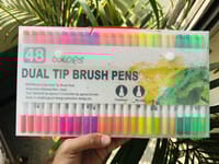 48 Dual Tip Brush Pen + One Book (Combo)_img_6