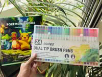 24 Dual Tip Brush Pen + One Book (Combo)_img_2