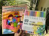 12 Dual Tip Brush Pen + One Book (Combo)_img_2