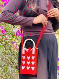 Korean Knit Mobile Bag ( Handle+Strap )_img_7