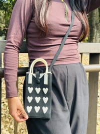 Korean Knit Mobile Bag ( Handle+Strap )_img_4