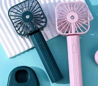 Realhomelove Portable Misting Fan, Handheld Personal Mist Fan, Battery OperatedRechargeable Mini Mister Fan with Water Spray, Small Cooling Hand Fan_img_2