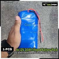 Use 12.8V 20Ah  | 4S LiFePO4 Battery Pack | Cylindrical 40138 Cells with 100A BMS_img_0