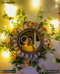Rattan Frame Mirror + Sunflower_img_2