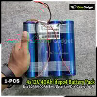 Use 12.8V 40Ah  | 4S LiFePO4 Battery Pack | Cylindrical 40138 Cells with 100A BMS_img_1